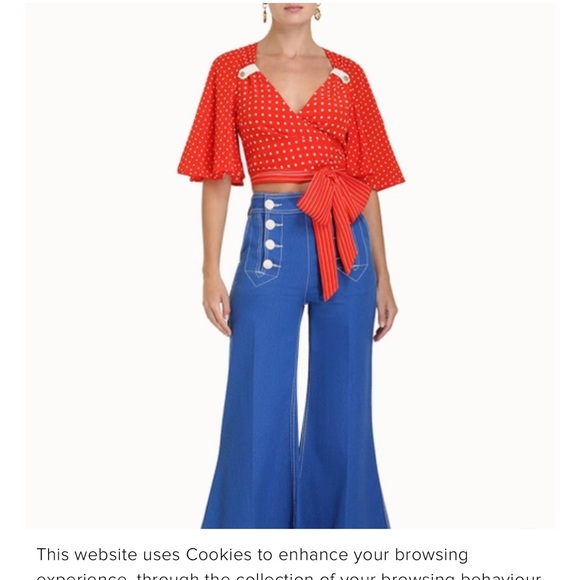 Authentic Zimmermann High Tide Resort 2023 Red Polka Dot Matching pant/top set - Picture 6 of 10